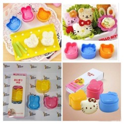Cetakan Nasi Bento - Bento Rice Mold - Bento Tools 3 in 1