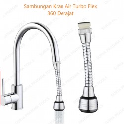 Sambungan Kran Air Turbo Flex 360 Derajat Perpanjangan Keran Cuci Piring Wastafel