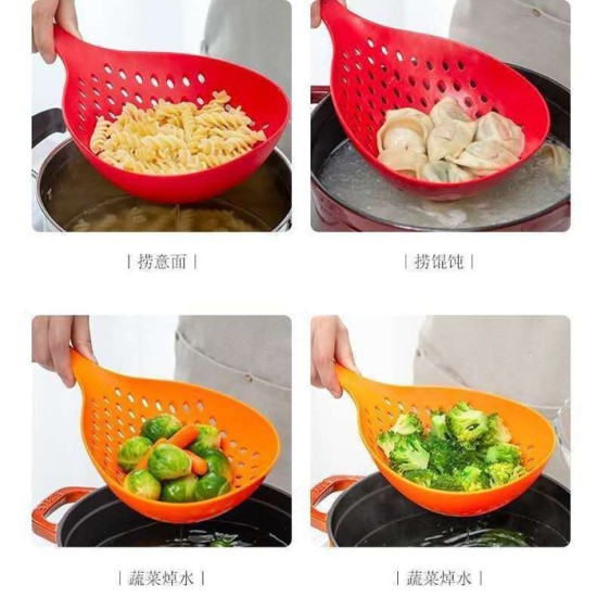 Sendok Saringan Besar Bahan Nilon Gagang Tirisan Sayur Mie Sendok Saringan Besar Bahan Nilon Gagang Tirisan Sayur Mie