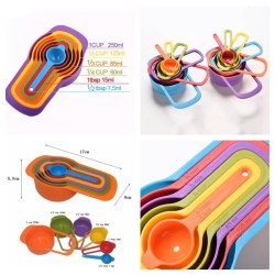 Sendok Takar 6 in 1 Ukur Kue Air Bumbu Measuring Spoon