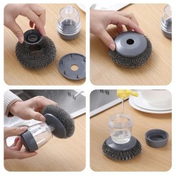 Sikat Kawat Tempat Sabun Sabut Cuci Piring Penggosok Wajan