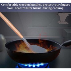 Spatula Silikon Gagang Kayu Sutil Dapur