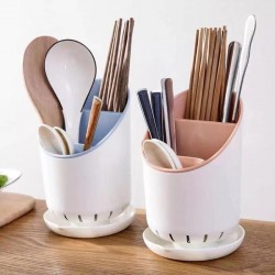 Tempat Sendok Garpu Bulat Ada Tirisan Air Wadah Alat Dapur Tempat Sendok Garpu Bulat Ada Tirisan Air Wadah Alat Dapur