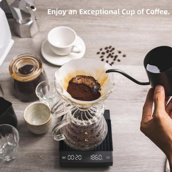 Timbangan Kopi Premium Digital 3 Kg Dual Power Silicon Pad Hitam Timbangan Kopi Premium Digital 3 Kg Dual Power Silicon Pad Hitam