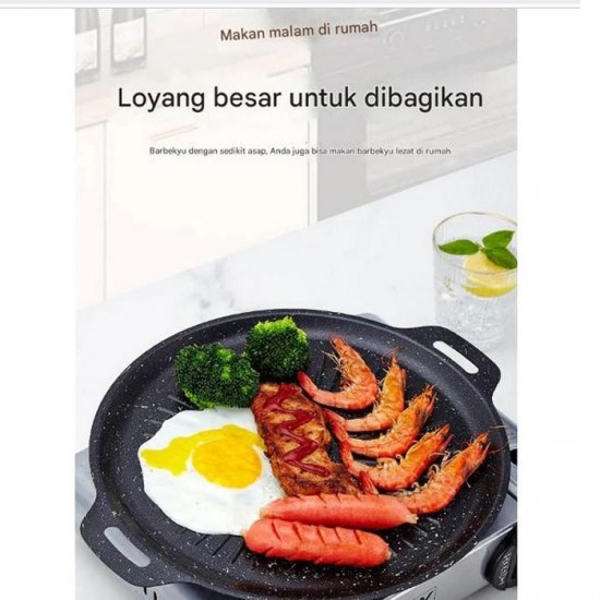 Wajan Panggang BBQ Grill Pan Anti Lengket Wajan Panggang BBQ Grill Pan Anti Lengket