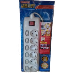 Kenmaster F1-66 DX604 Stop Kontak 6 Lubang On Off 