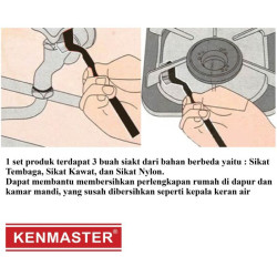 Kenmaster Sikat Kawat Mini 7 Inch 3 Pcs Kenmaster Sikat Kawat Mini 7 Inch 3 Pcs