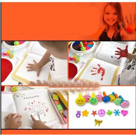 Finger Stamp 18 cm 13 in 1 Tinta Kerajinan Tangan Washable Paint Pad