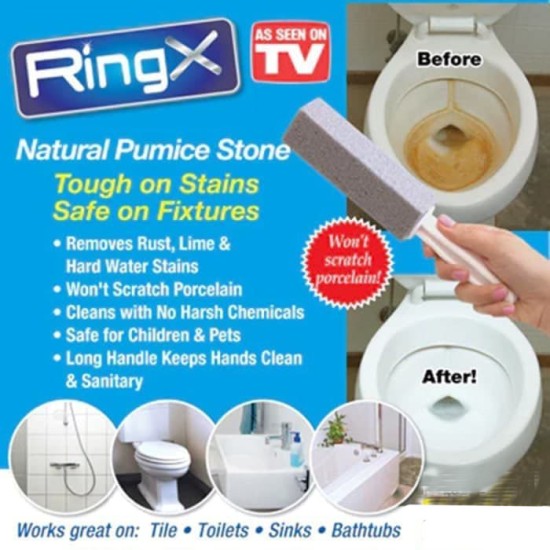 RingX Natural Pumice Stone Pembersih Kerak Plak Porselin Keramik WC RingX Natural Pumice Stone Pembersih Kerak Plak Porselin Keramik WC