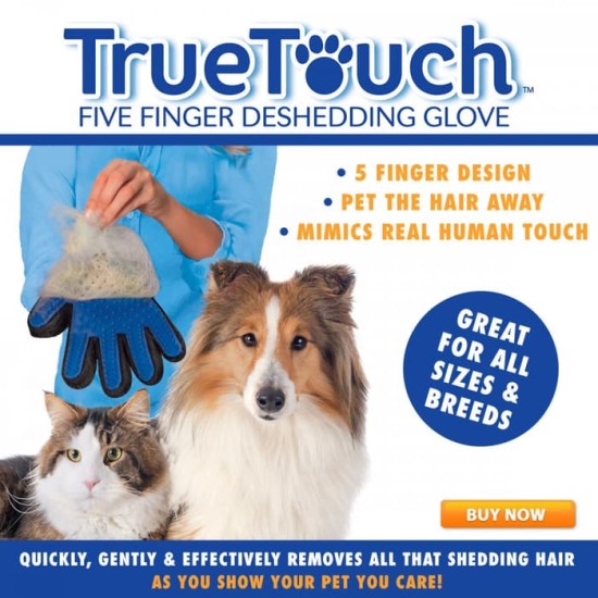 True Touch - Sarung Tangan Pemijat Perapi Bulu Hewan Anjing Kucing True Touch - Sarung Tangan Pemijat Perapi Bulu Hewan Anjing Kucing