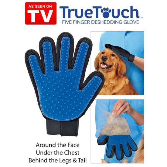True Touch - Sarung Tangan Pemijat Perapi Bulu Hewan Anjing Kucing True Touch - Sarung Tangan Pemijat Perapi Bulu Hewan Anjing Kucing