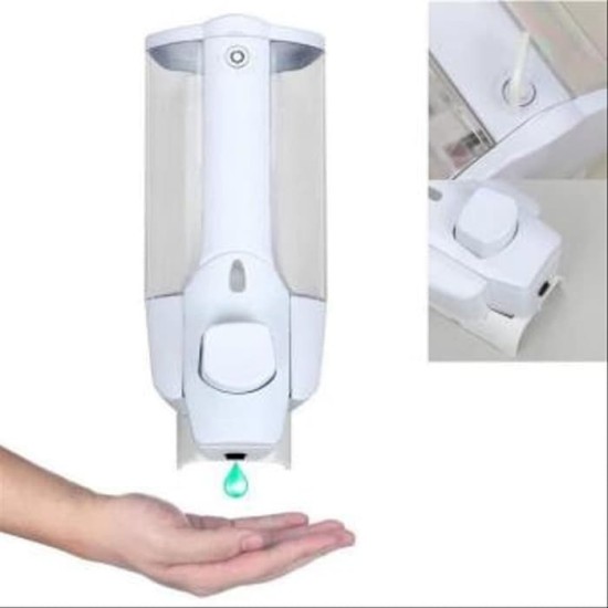 Dispenser Sabun Cair Single Key Lock List Putih Dispenser Sabun Cair Single Key Lock List Putih