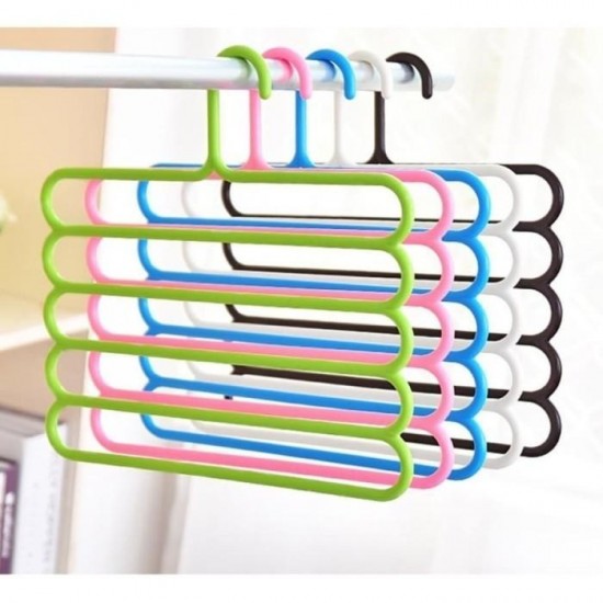 Hanger 5 Susun Gantungan Pakaian Bahan Plastik