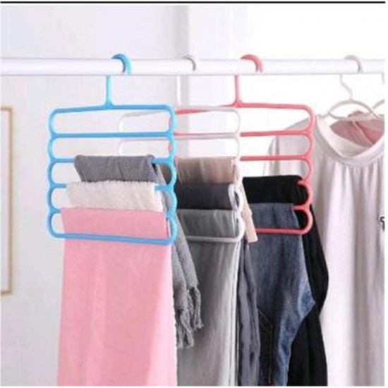 Hanger 5 Susun Gantungan Pakaian Bahan Plastik