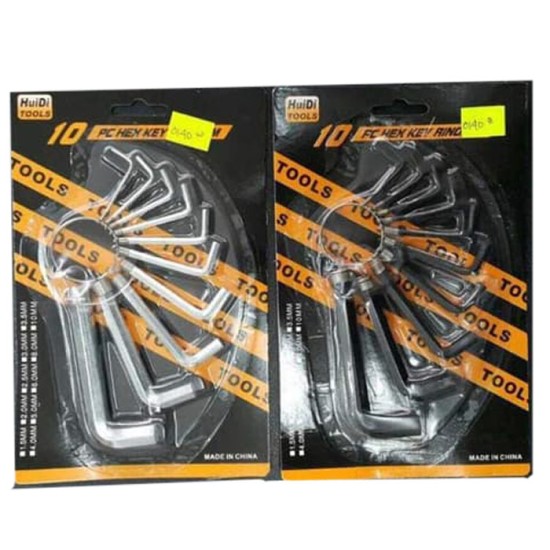 Huidi Kunci L 10 Pcs - Hex Set 10Pcs Huidi Kunci L 10 Pcs - Hex Set 10Pcs