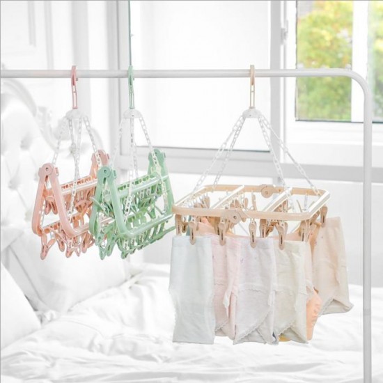 Jemuran Baju 32 Jepit Jepitan Gantungan Hanger Putar