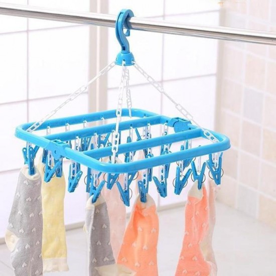 Jemuran Baju 32 Jepit Jepitan Gantungan Hanger Putar