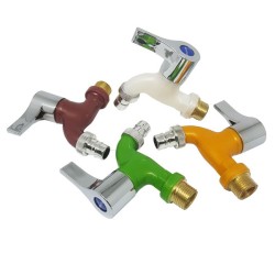 Keran Air Taman Engkol Chrome Drat Kuningan Kran Tembok 0.5 Inch