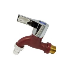Keran Air Taman Engkol Chrome Drat Kuningan Kran Tembok 0.5 Inch
