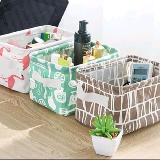 Keranjang Lipat Multifungsi Bahan Canvas - Storage Box Organizer Keranjang Lipat Multifungsi Bahan Canvas - Storage Box Organizer