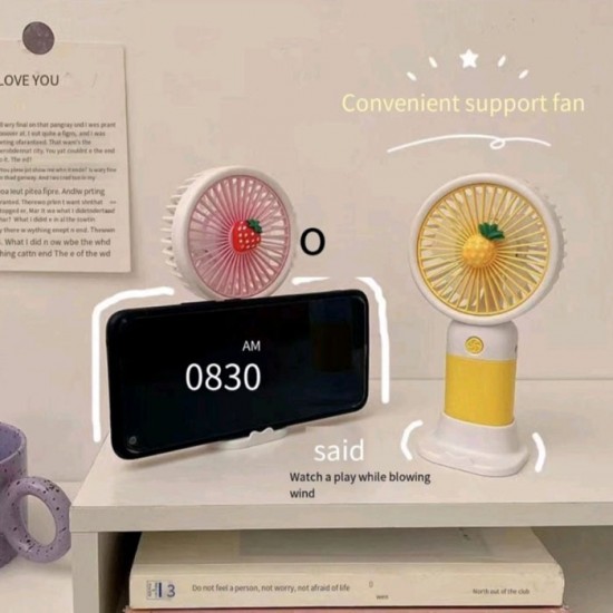 Kipas Angin kpop Motif Buah Mini Fan Portable Kipas Angin kpop Motif Buah Mini Fan Portable