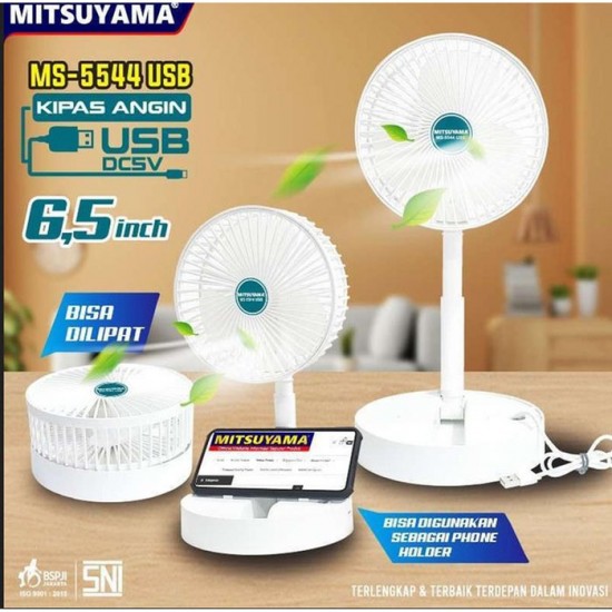 Mitsuyama MS-5544 USB Kipas Angin Lipat DC5V 6.5 Inch