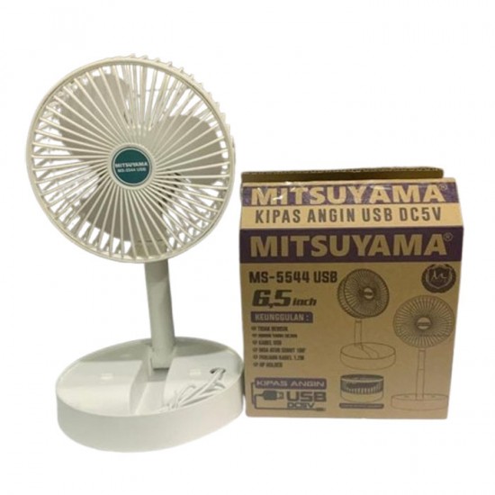 Mitsuyama MS-5544 USB Kipas Angin Lipat DC5V 6.5 Inch