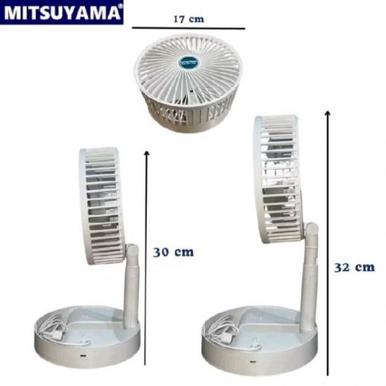 Mitsuyama MS-5544 USB Kipas Angin Lipat DC5V 6.5 Inch