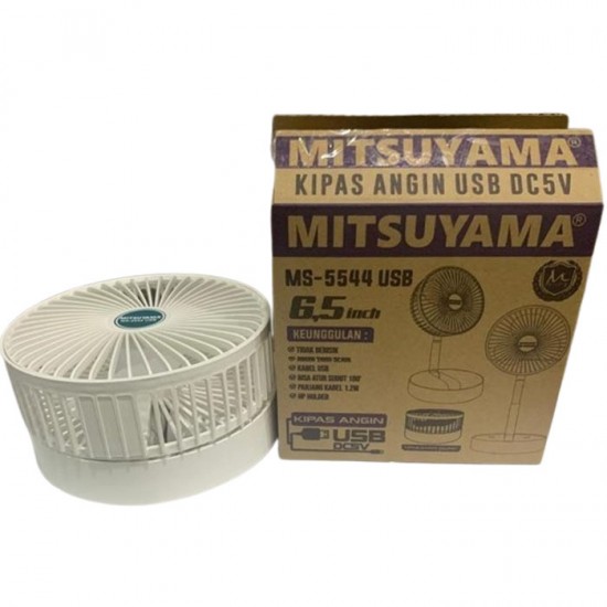 Mitsuyama MS-5544 USB Kipas Angin Lipat DC5V 6.5 Inch