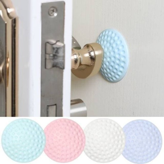 Pengaman Pintu Bulat Karet Silikon Alat Penahan Benturan Gagang