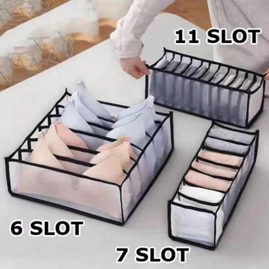 Tempat Penyimpanan 7 Sekat Cd Kaos Bahan Nylon Storage Box Tempat Penyimpanan 7 Sekat Cd Kaos Bahan Nylon Storage Box