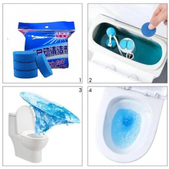 Tablet Biru Pembersih Kloset Sabun Pembersih Toilet 1 Pack isi 10 Pcs 