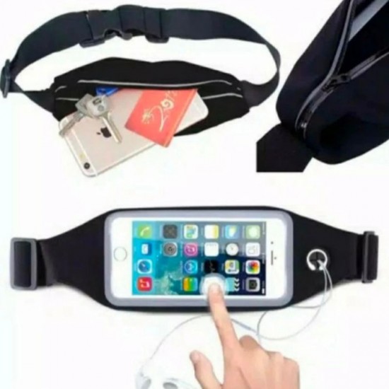 Tas Ikat Pinggang Jogging Lari 1 Kantong Anti Air Tas Ikat Pinggang Jogging Lari 1 Kantong Anti Air