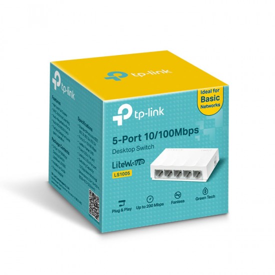 TP-LINK LS1005 5-Port 10/100Mbps Desktop Switch UTP