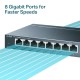 TP-LINK TL-SG108 8-Port 10/100/1000Mbps Desktop Switch Gigabit